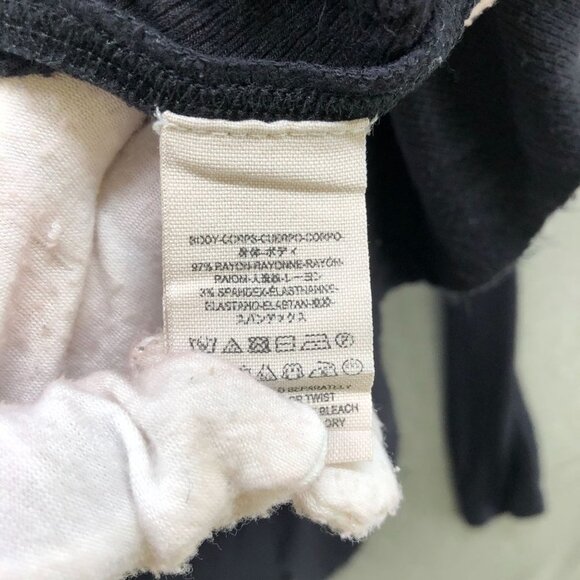 Free People Mock Neck Tunic Top XS Relaxed Jersey Knit Cut Out Asymmetric - Picture 9 of 11